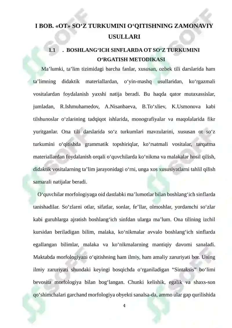 OT SO’Z TURKUMINI O’RGANISH 4