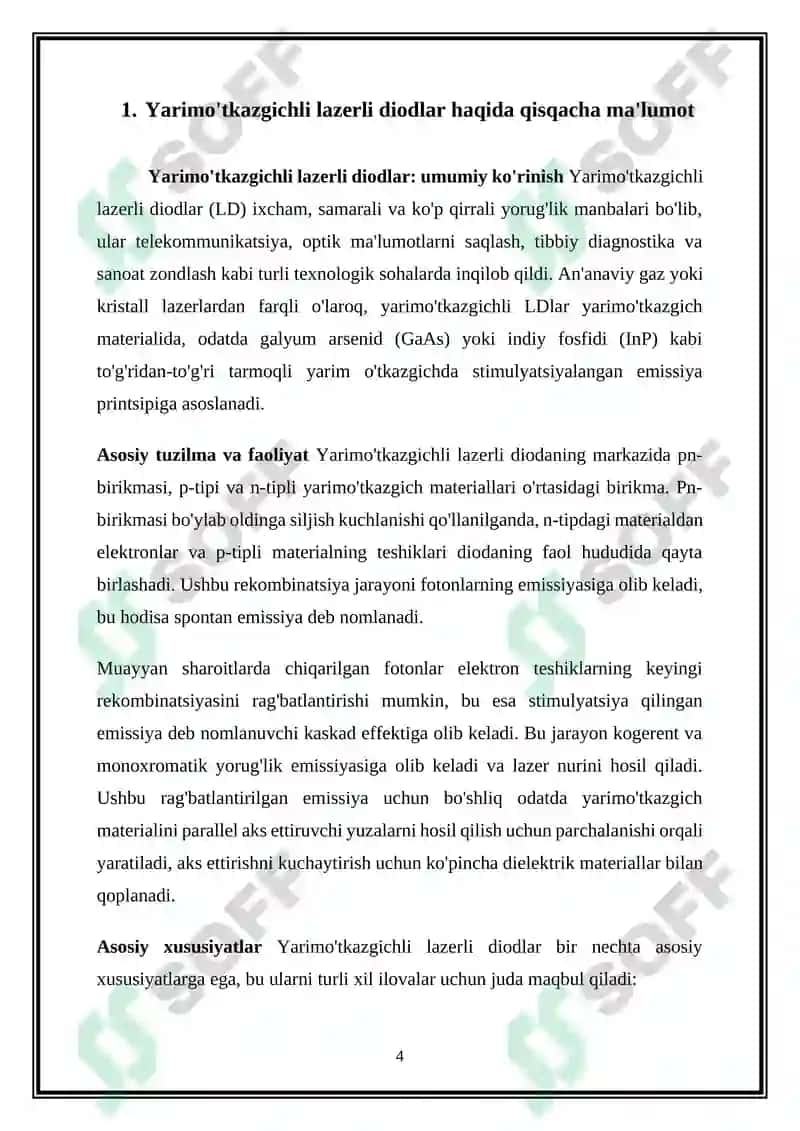 Yarimo'tkazgichli lazerli diodlar 4