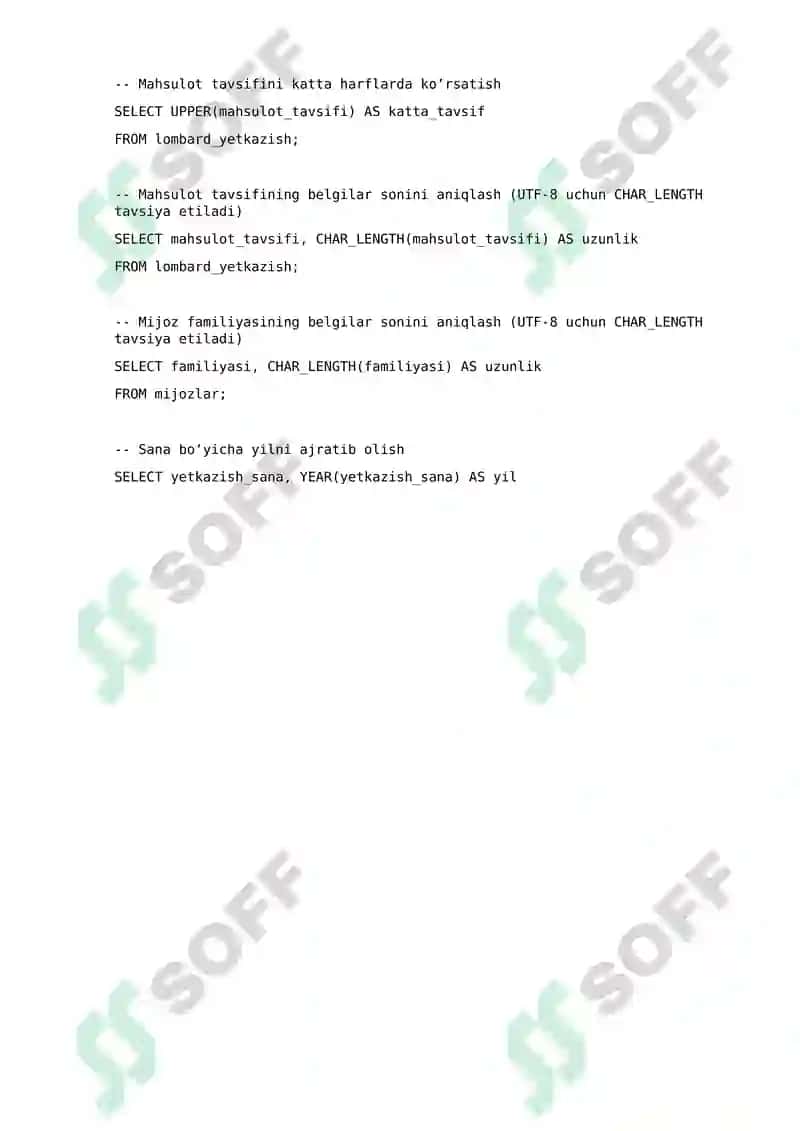 UNION, INTERSECT (alternativ), MINUS (alternativ) 4
