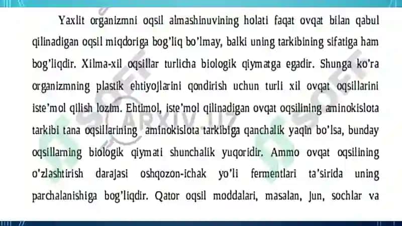 oqsilarni hazm bolishi 4