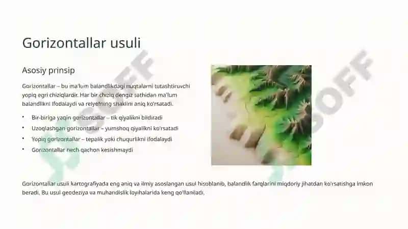 Relyef tushunchasi va uni kartada tasvirlash 4