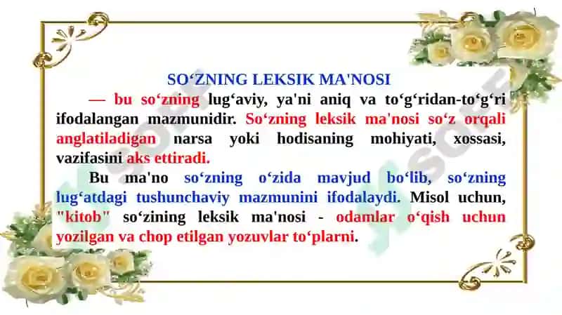 SO‘Z TURKUMLARINI O‘QITISH METODIKASI 4