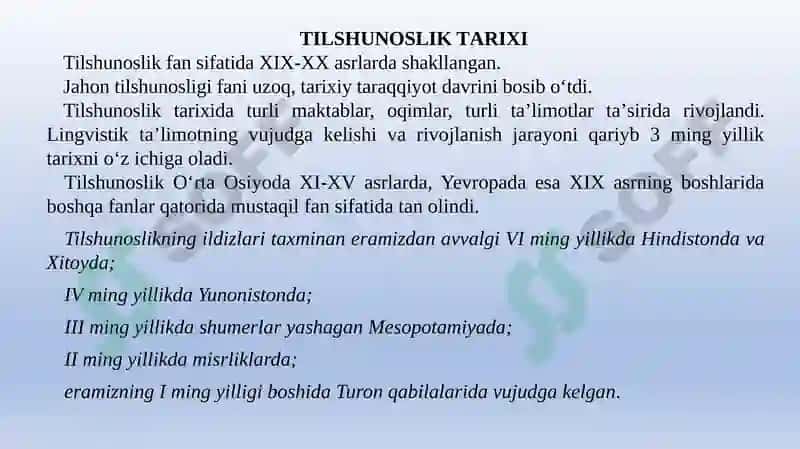 Tilshunoslik Fani Tarixi 4