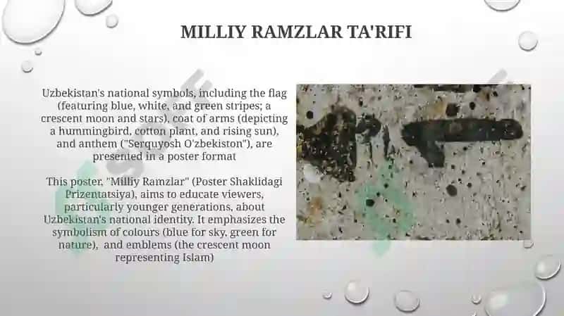 Milliy Ramzlar (National Symbols) Presentation Poster 4