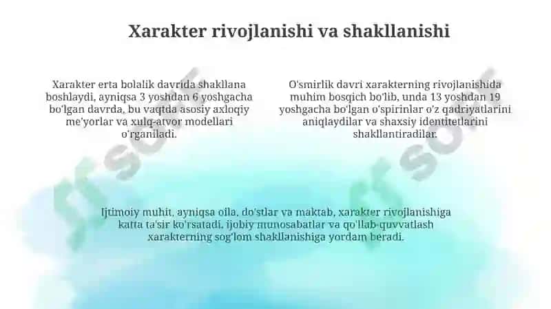 Harakter va shaxsiyat 4