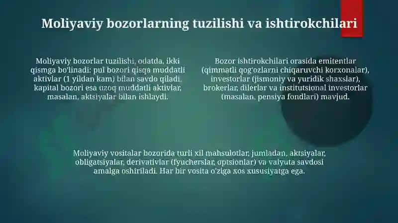 Moliyaviy bozorlar 4