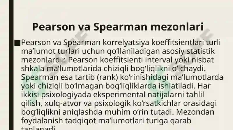 Person va Sperma korrelyatsiya mezonlari 4