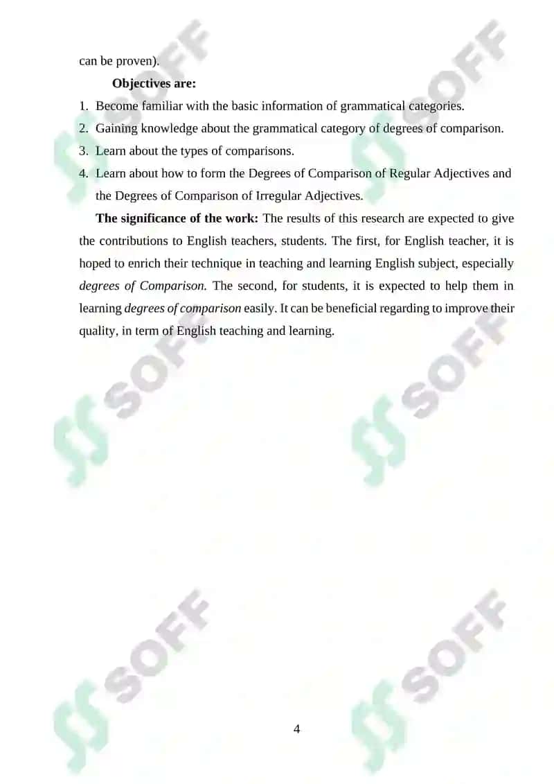 The Grammatical Category of Degrees of Comparison 4