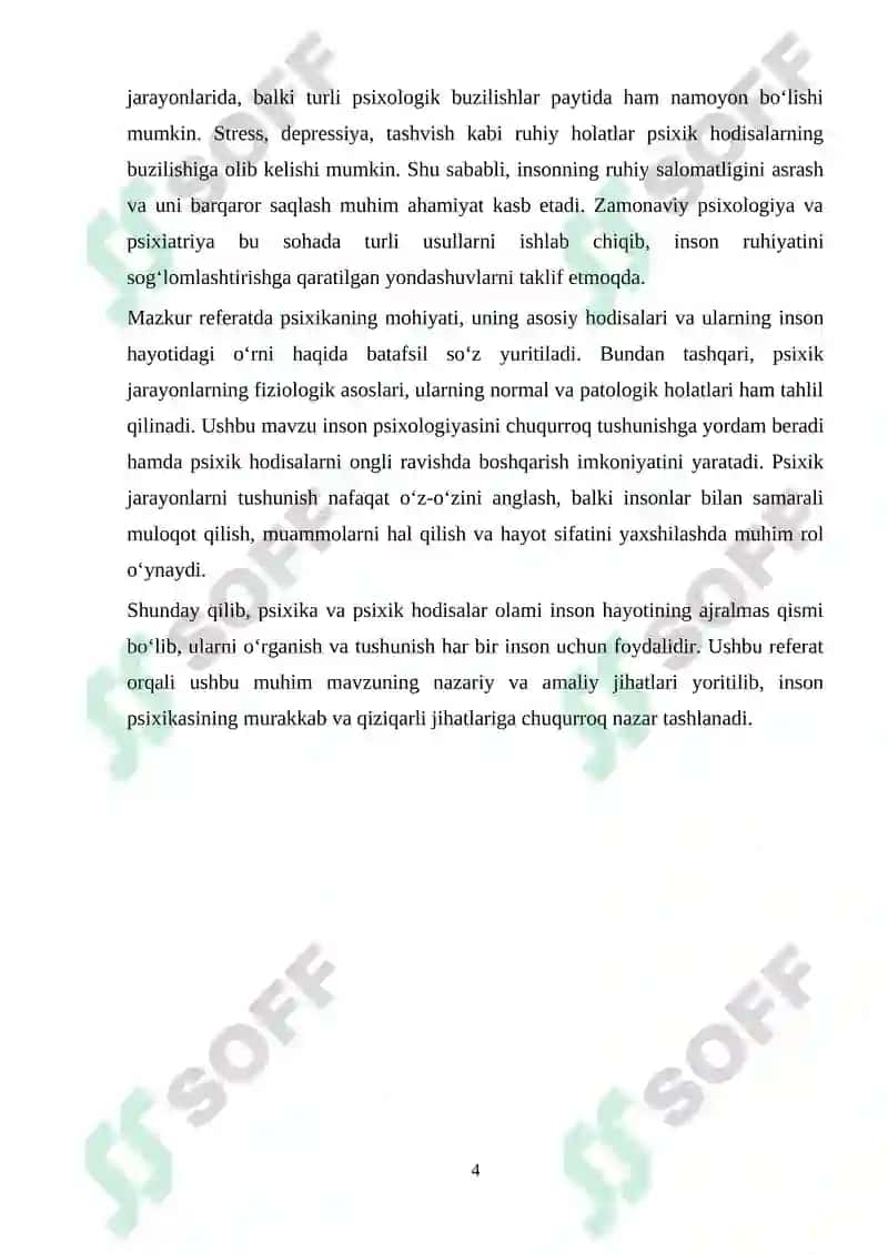 Psihika va psihik hodisalar olami 4