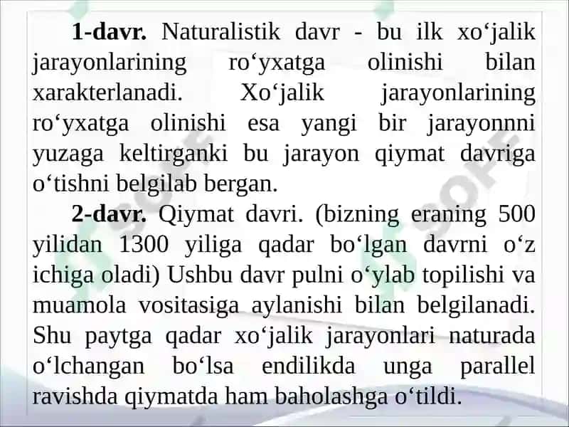 Buxgalteriya hisobi faniga kirish 4