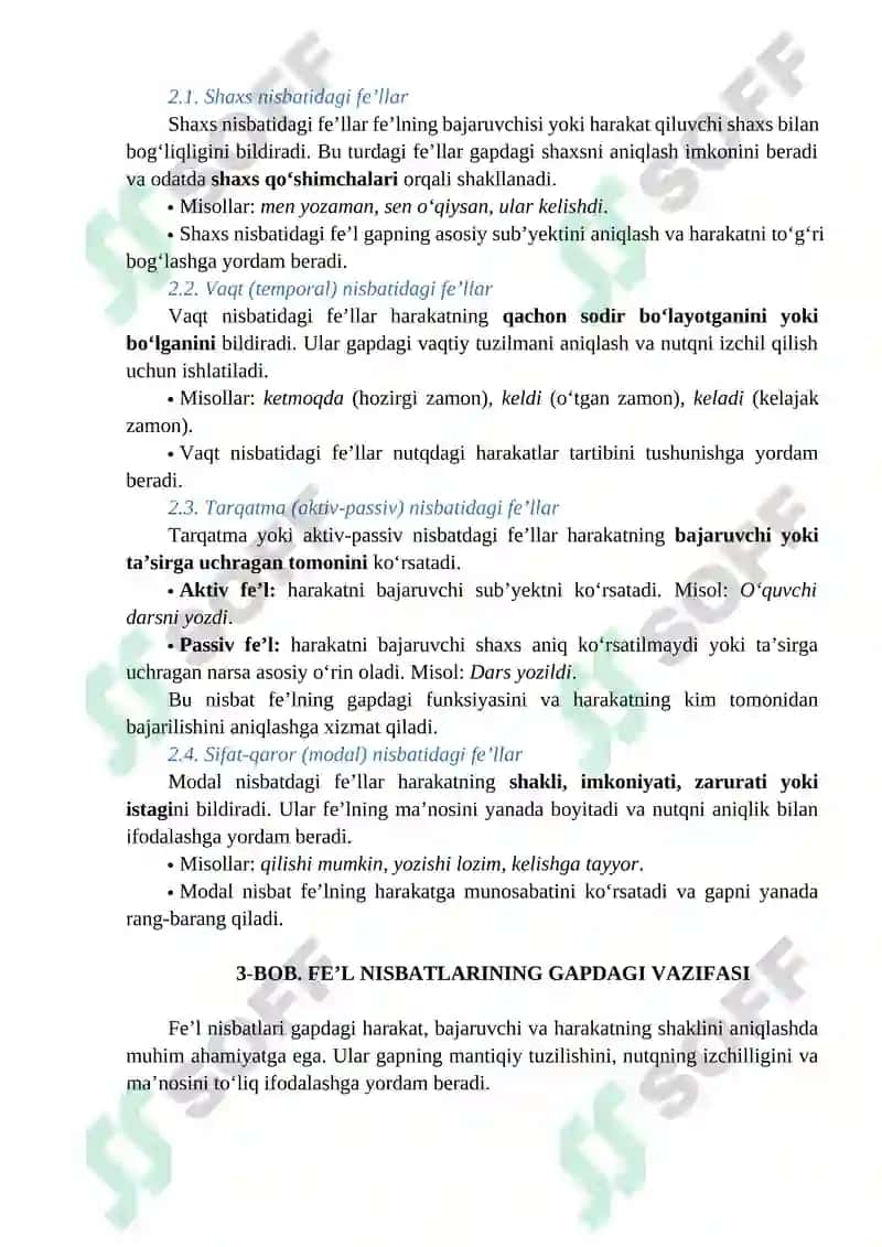 Fe’l nisbatlari Fe’l nisbatlari 4 ta turi 4