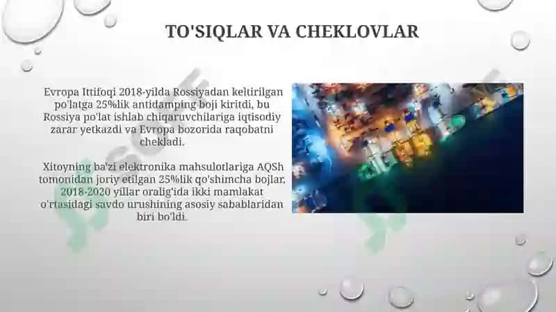 Xalqaro savdoda davlatning roli 4