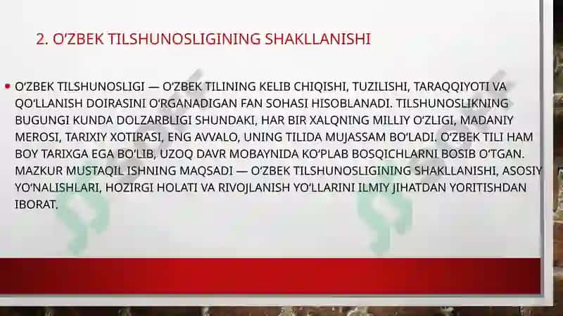O’zbek Tilshunosligi va Rivojlanishi Yo’llari 4