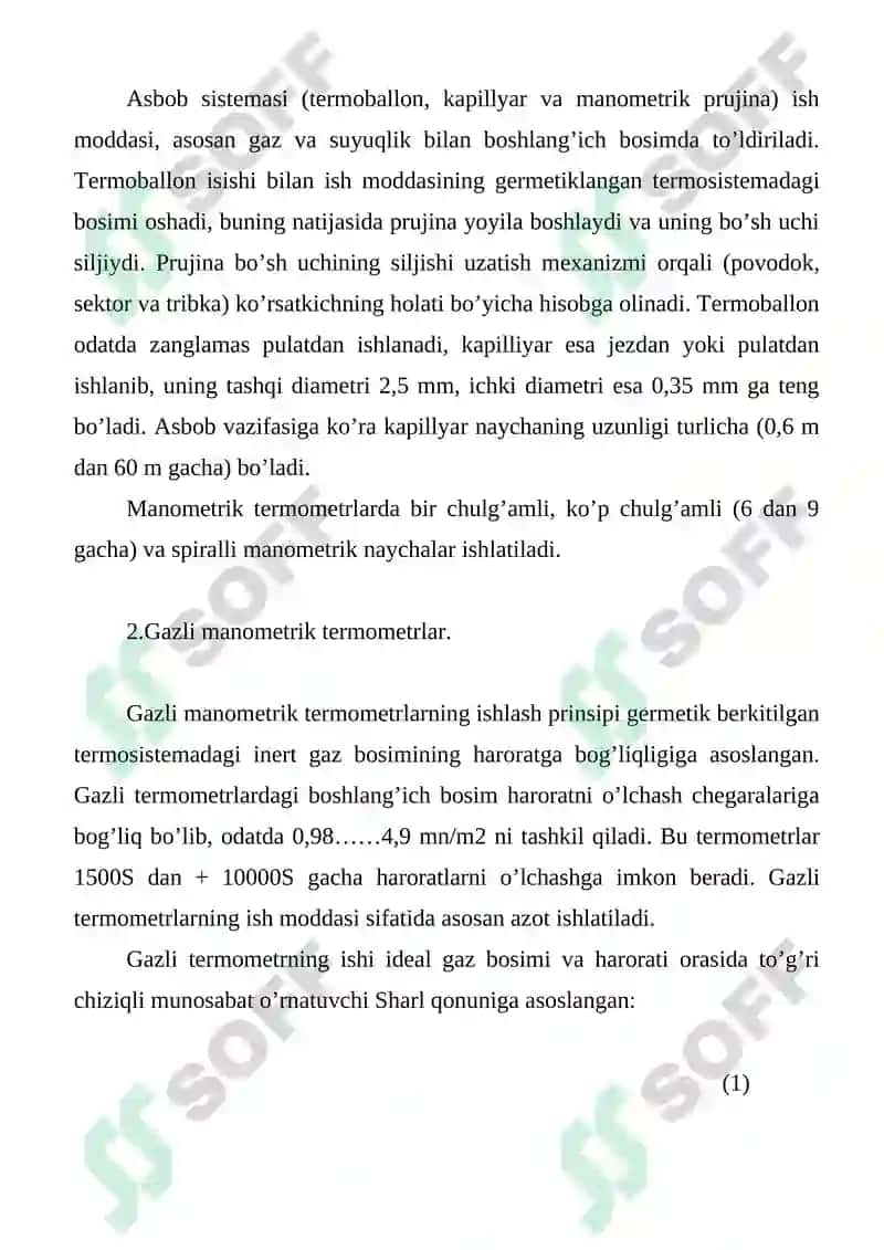 Manometrik termometrlar 4
