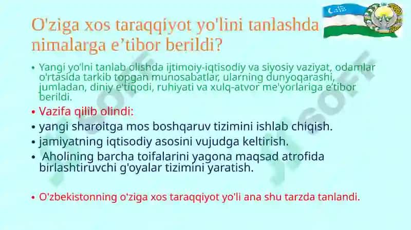 O‘zbekistonningo‘zigaxosistiqlolvataraqqiyotyo‘li 4