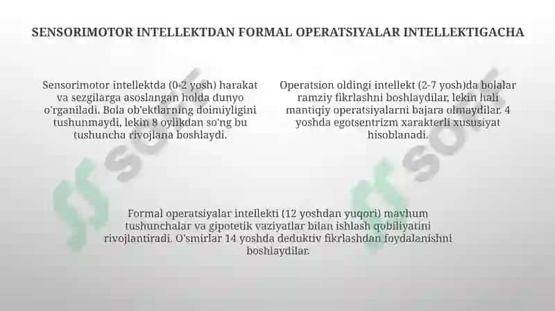 Hayvonlarning psixik faoliyatini ontogenez davri 4