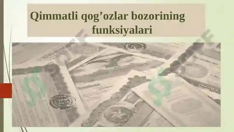 Qimmatli qog'ozlar bozori 4