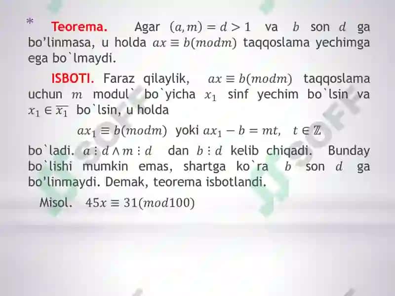 Birinchi darajali taqqoslamalar 4
