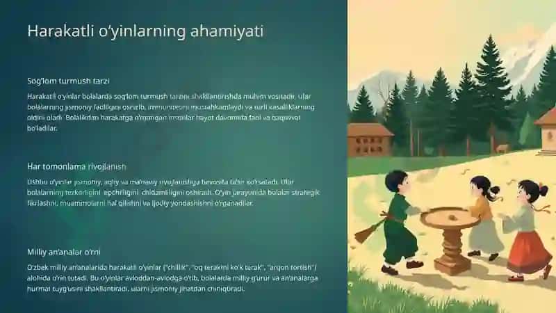 Harakatli o‘yinlar jismoniy madaniyat tarbiyalash 4