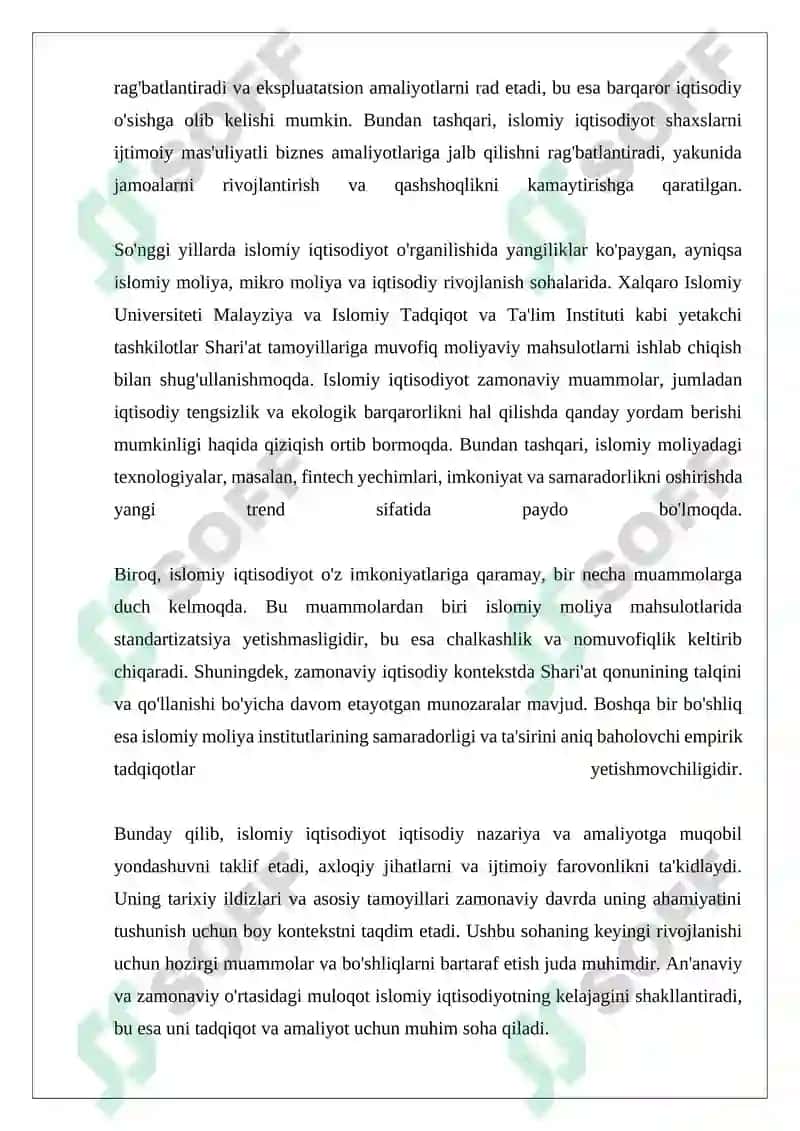 Islomdagi iqtisodiy qarashlar 4