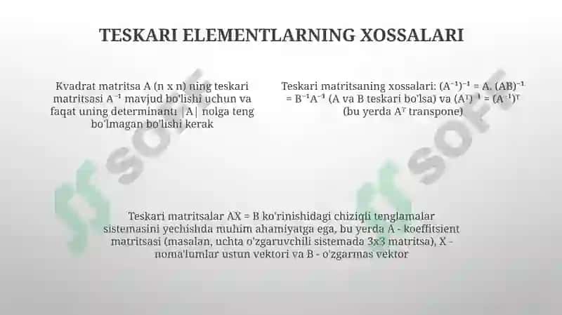 Teskari matritsa 4