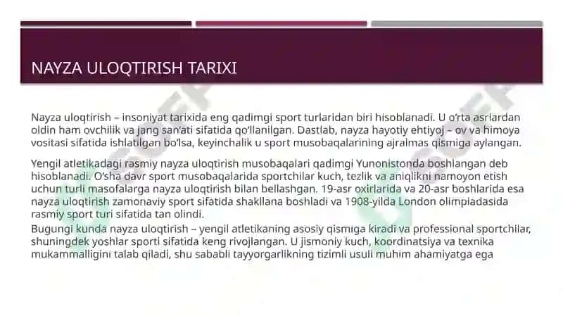 Nayza uloqtirish texnikasi 4