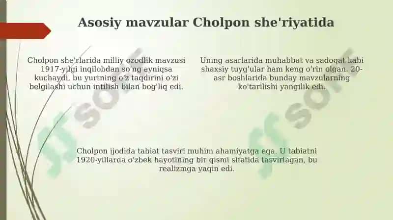 Cholpon: Hayoti va ijodi 4