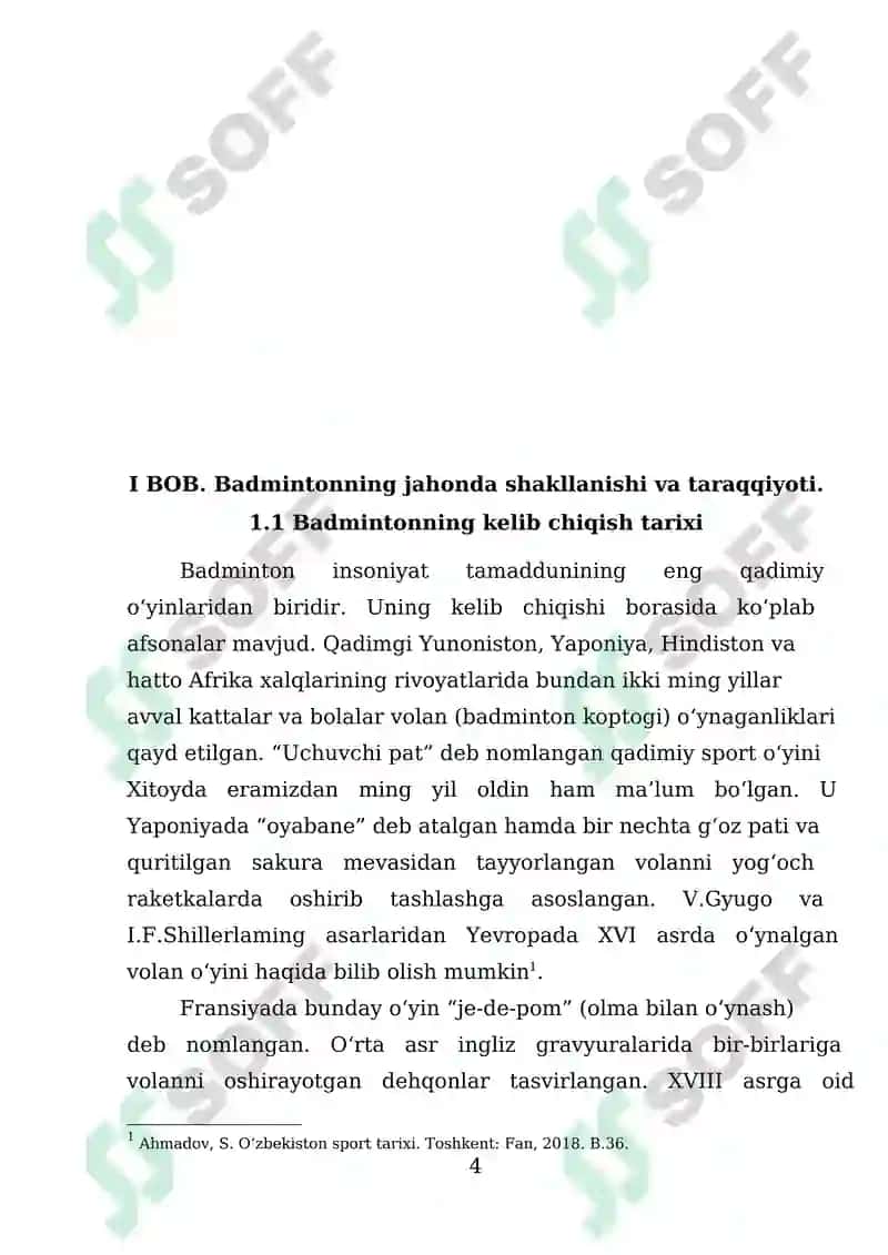 Badmintonning jahonda shakllanishi va taraqqiyoti 4