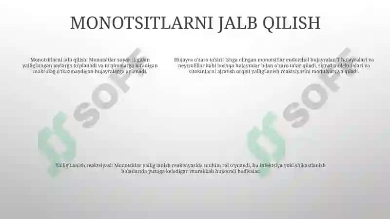 Yallig'lanish reaksiyasi vaqtida hujayralarning o'zaro tasiri 4