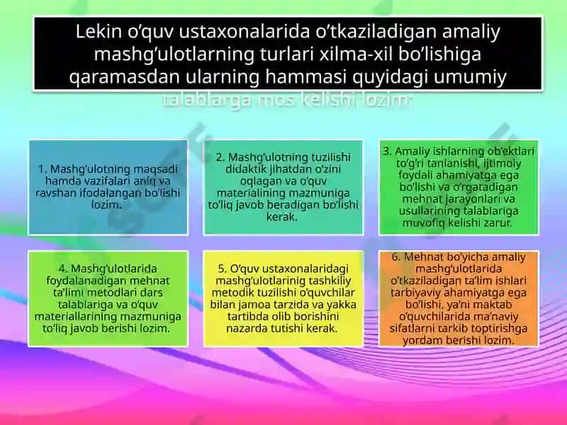 Boshlang’ich sinf darslaridan amaliy ishlar 4