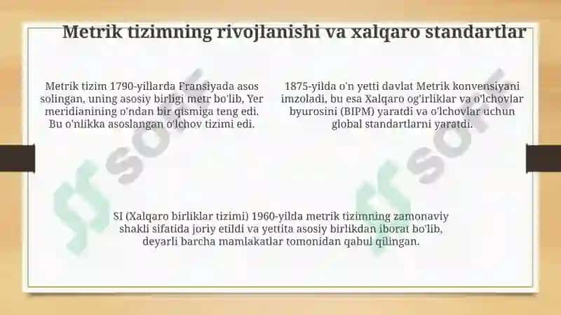 Metrologiya fanining tarixiy rivojlanishi 4