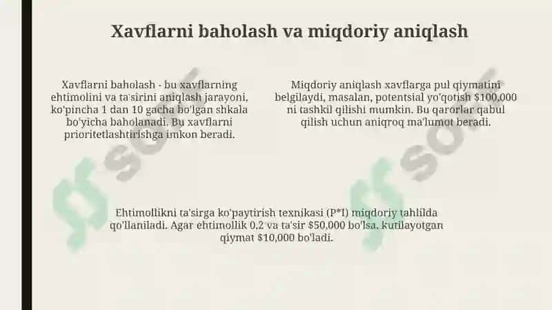 Modellashtirish va xavf tahlili 4