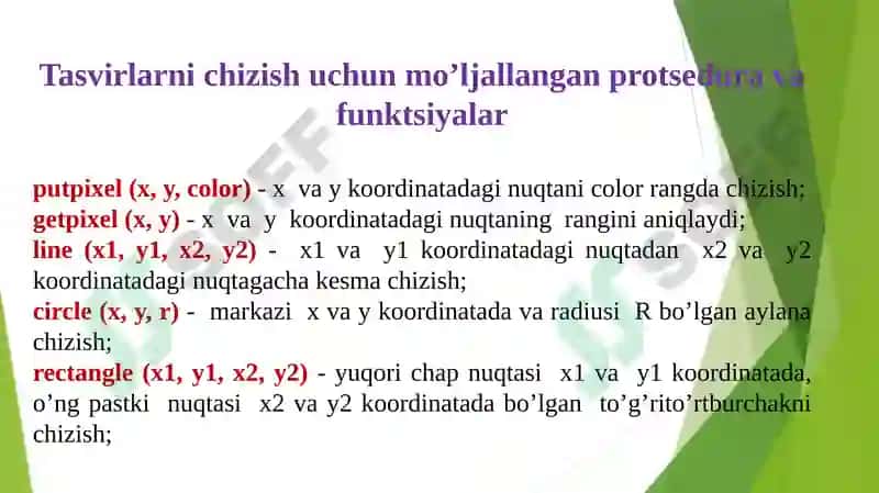 Grafika va multimedianidasturlash tizimlari 4