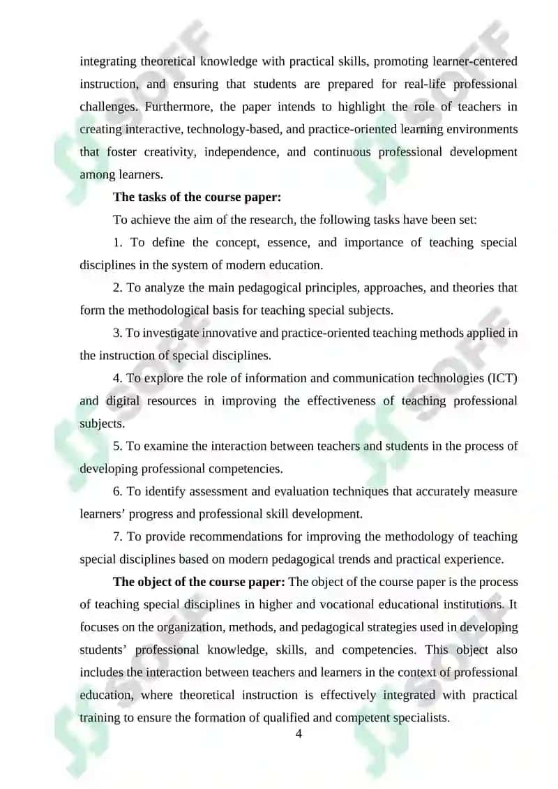 Methodology of Teaching Special Disciplines 4