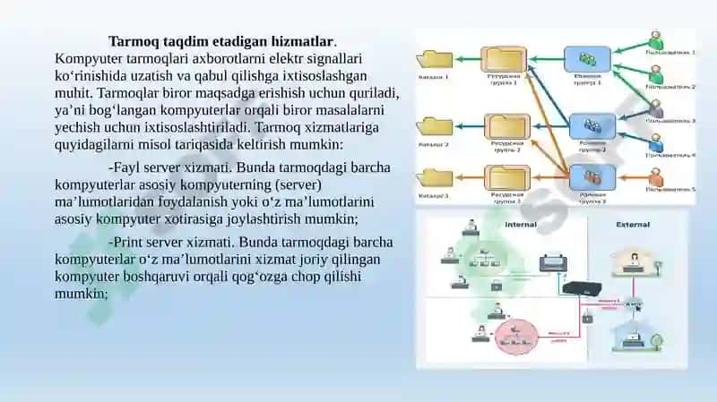 TARMOQ TEXNOLOGIYALARI VA INTERNET XIZMATLARI 4