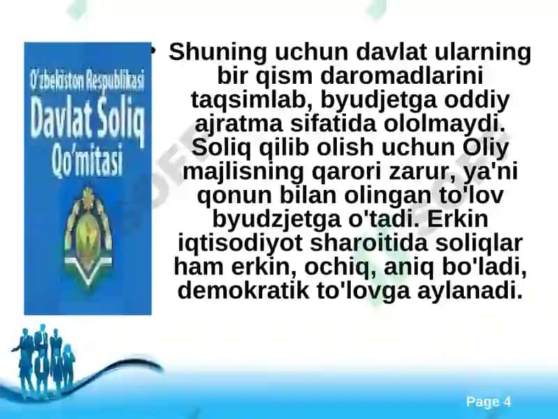 BUDJET-SOLIQ SIYOSATI 4