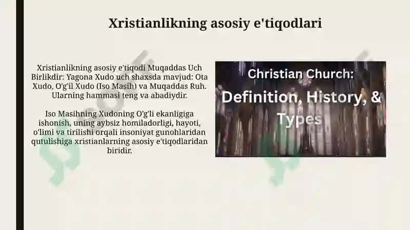 Xristian dini tarixi va asosiy g‘oyalari 4