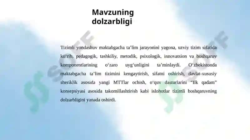 MAKTABGACHA TA'LIMNI BOSHQARISHDA TIZIMLI YONDOSHUV 4