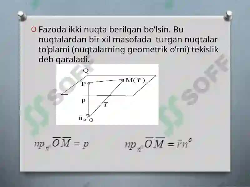 Fazoda to’g’ri chiziq tenglamalari 4