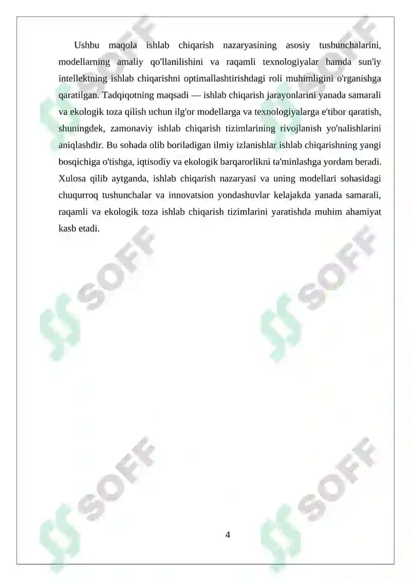 Ishlab chiqarish nazaryasi va uning modellari 4