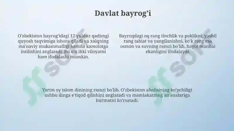 O'zbekiston Respublikasi Davlat ramzlari 4