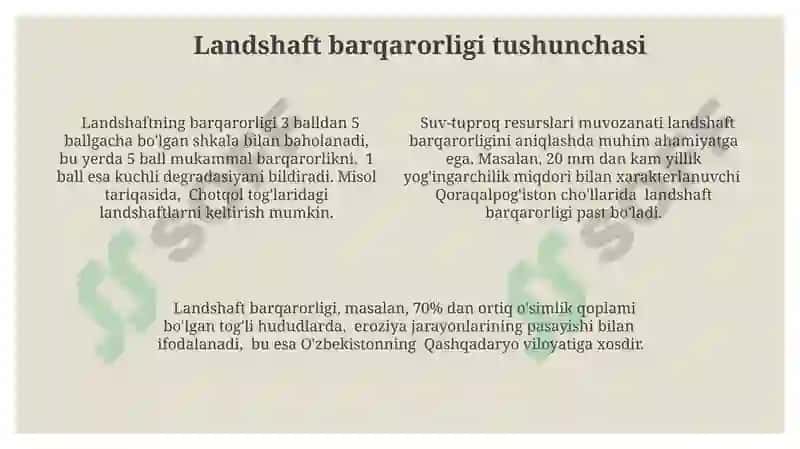 Landshaftlar barqarorligi 4