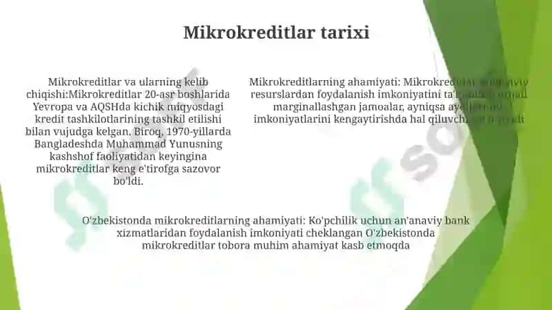 Mikrokreditlar Va Uning Ahamiyati 4