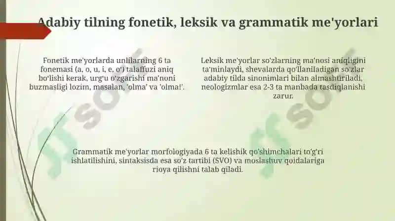 Oʻzbek adabiy tilining me'yorlari 4