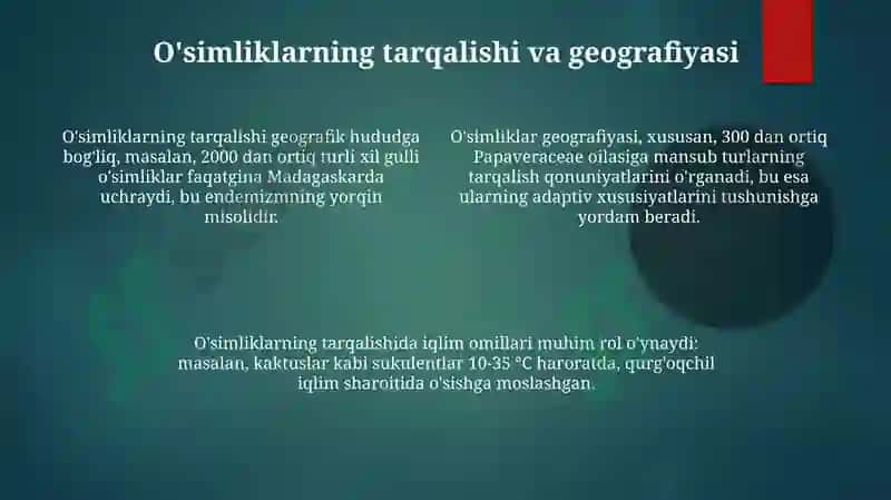 O'simliklar xilma-xilligi 4