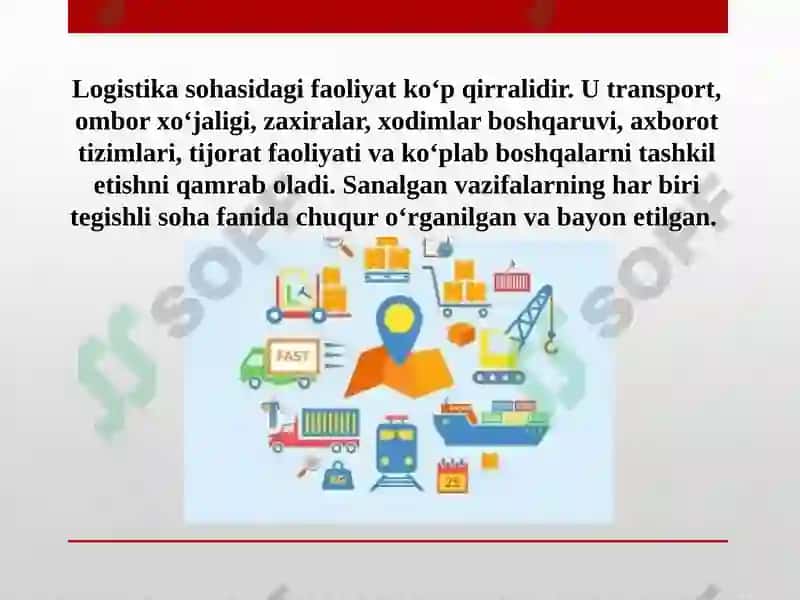 LOGISTIKA KONSEPSIYASI EVOLUTSIYASI 4