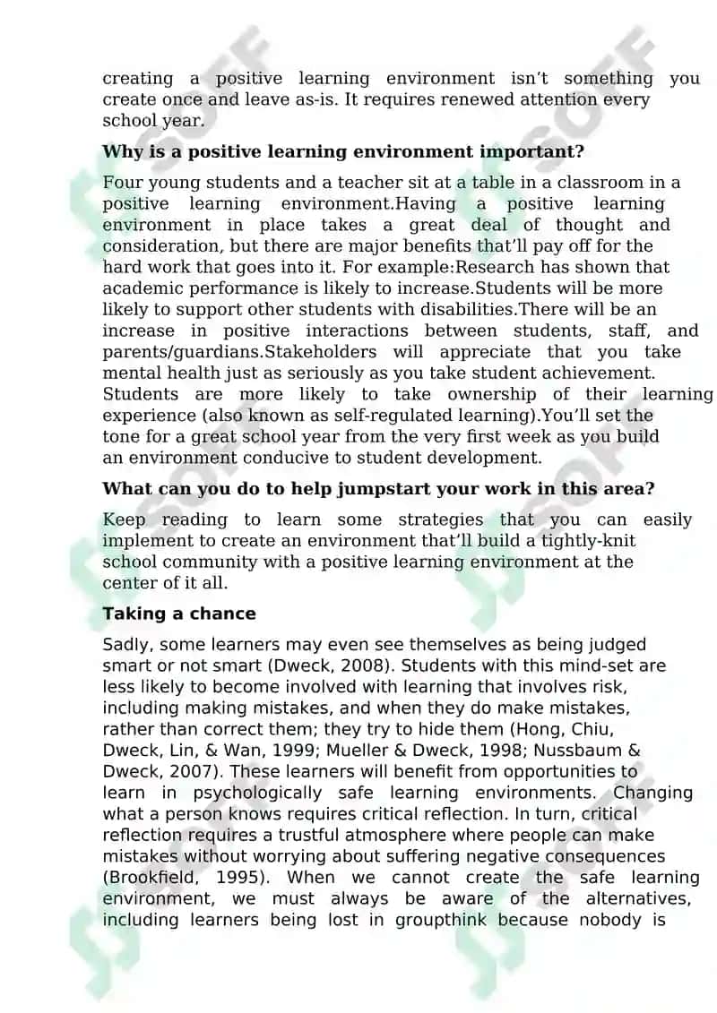 Creating a comfortable environment in the classsroom where students feel free during the lesson 4