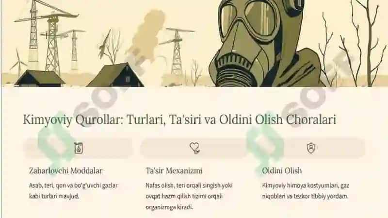 Zamonaviy qirg’in qurollari va ulardan himoyalanish vositalari 4