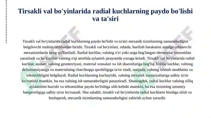 Radial kuchlar 4