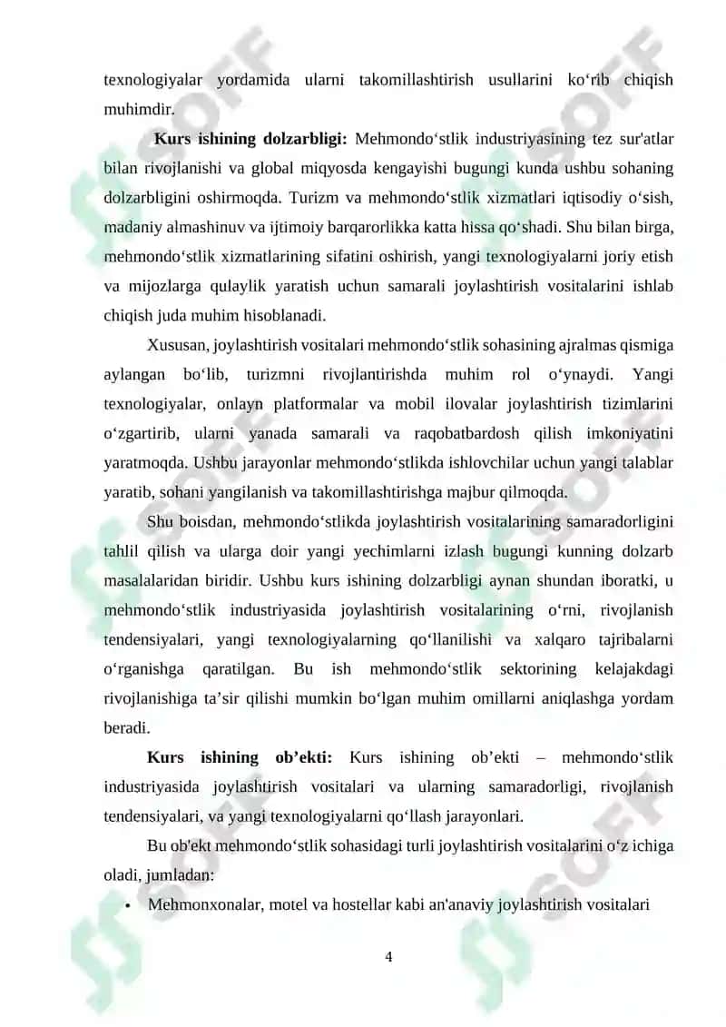 MEHMONDO‘STLIK INDUSTRIYASIDA JOYLASHTIRISH VOSITALARI 4